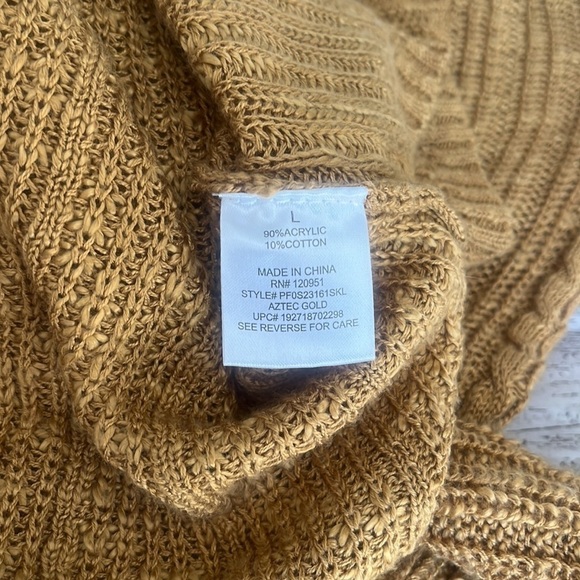 Pink Republic Mustard Yellow Gold Juniors Knit Sweater Large - Picture 6 of 6